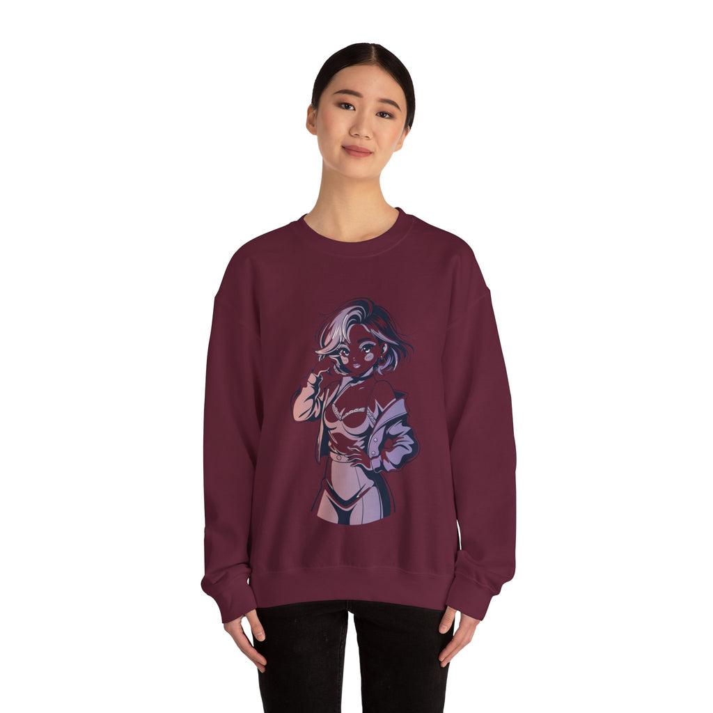 Stylish Anime-Inspired Unisex Crewneck Sweatshirt