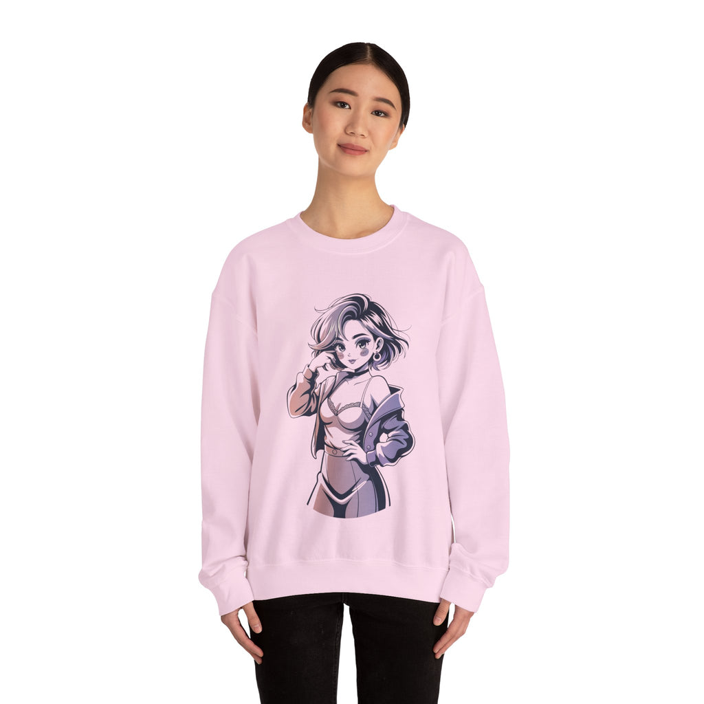 Stylish Anime-Inspired Unisex Crewneck Sweatshirt