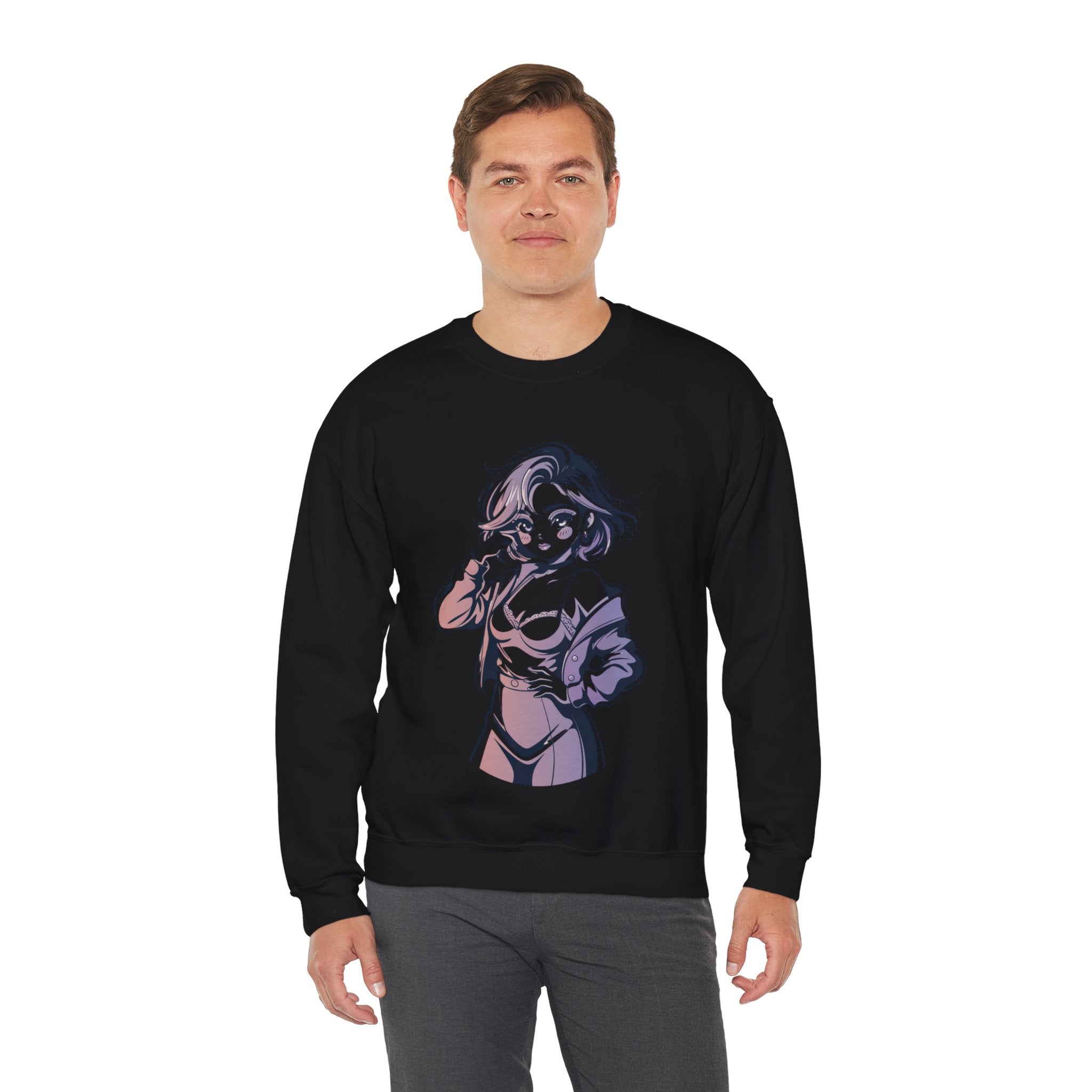 Stylish Anime-Inspired Unisex Crewneck Sweatshirt