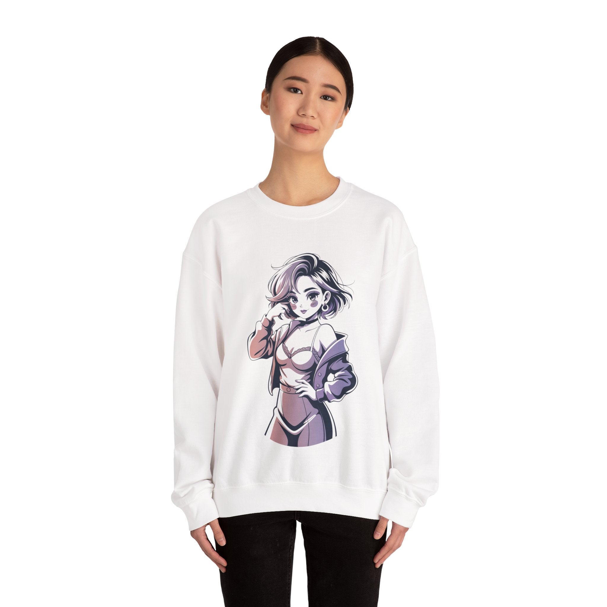 Stylish Anime-Inspired Unisex Crewneck Sweatshirt