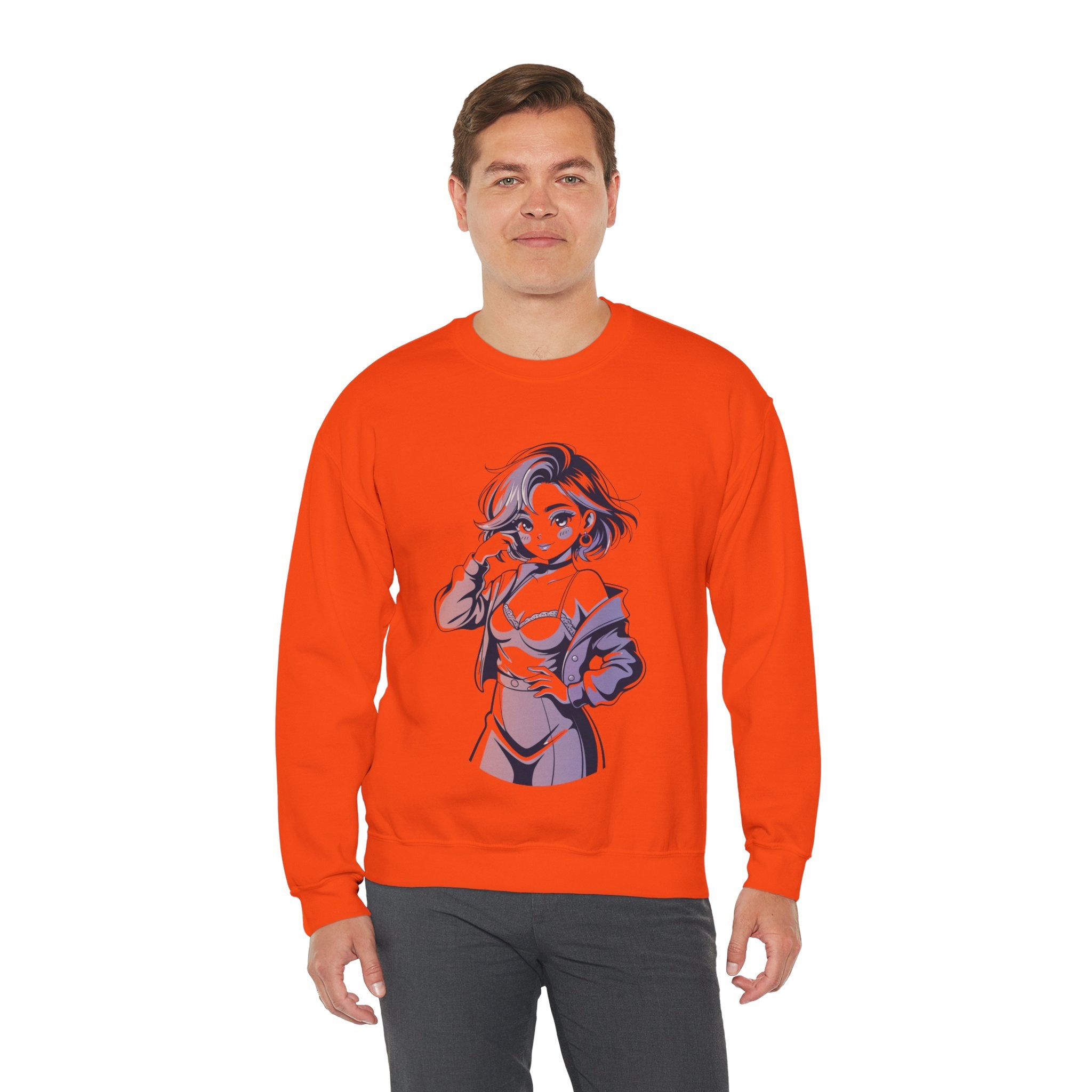 Stylish Anime-Inspired Unisex Crewneck Sweatshirt