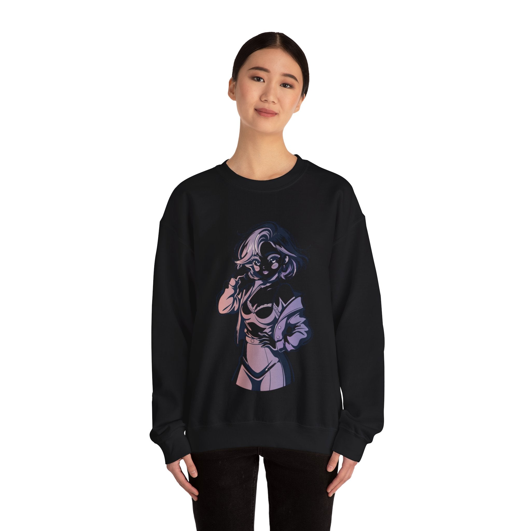 Stylish Anime-Inspired Unisex Crewneck Sweatshirt