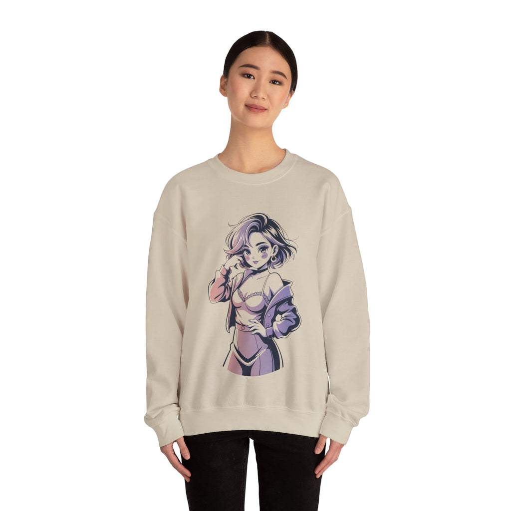Stylish Anime-Inspired Unisex Crewneck Sweatshirt