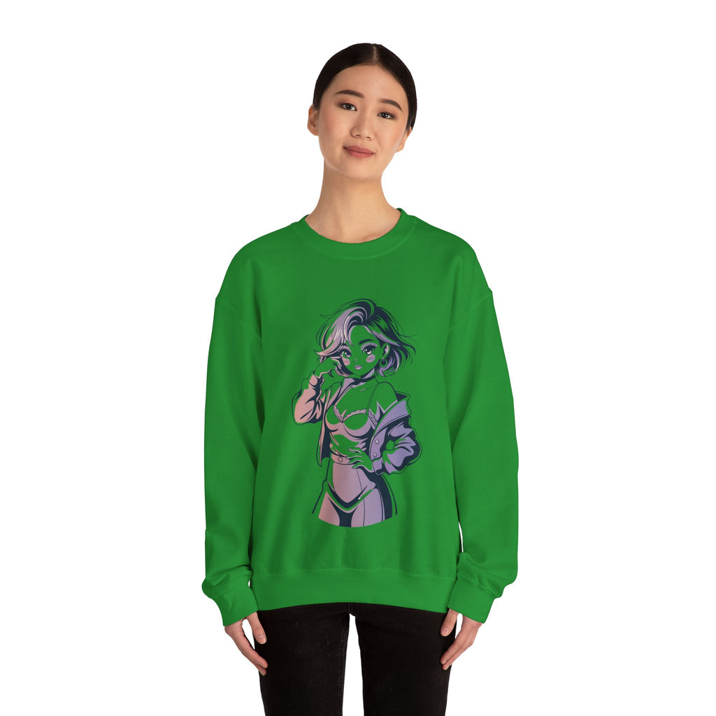 Stylish Anime-Inspired Unisex Crewneck Sweatshirt