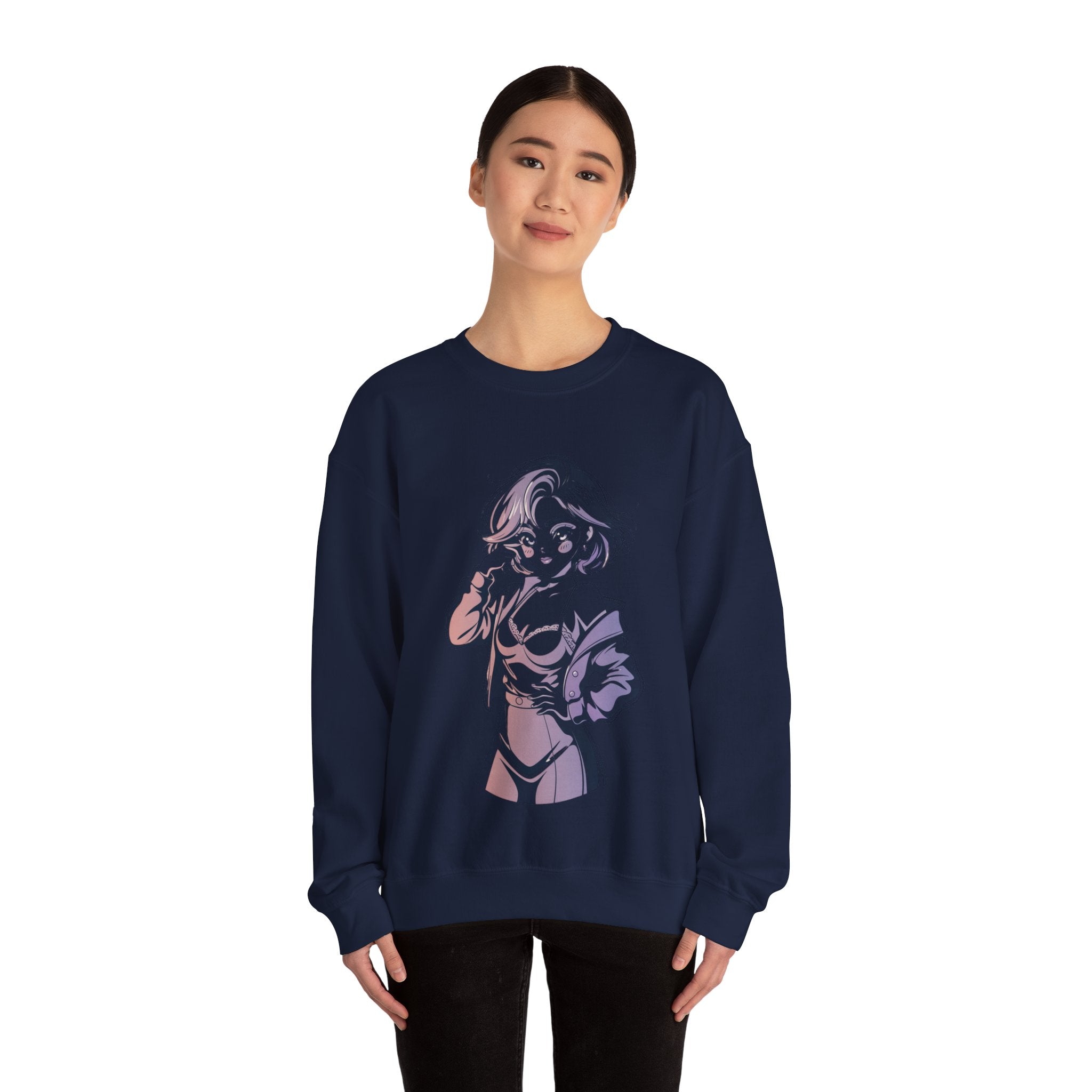 Stylish Anime-Inspired Unisex Crewneck Sweatshirt
