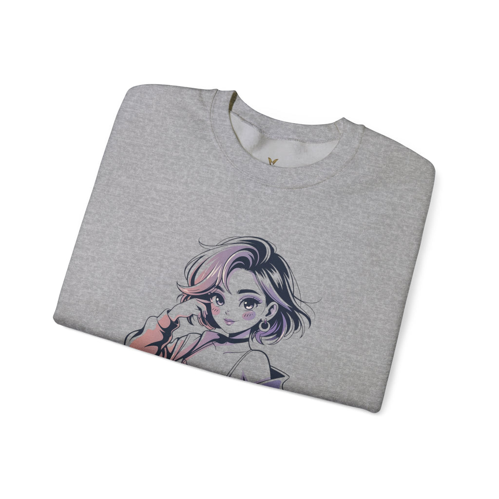 Stylish Anime-Inspired Unisex Crewneck Sweatshirt