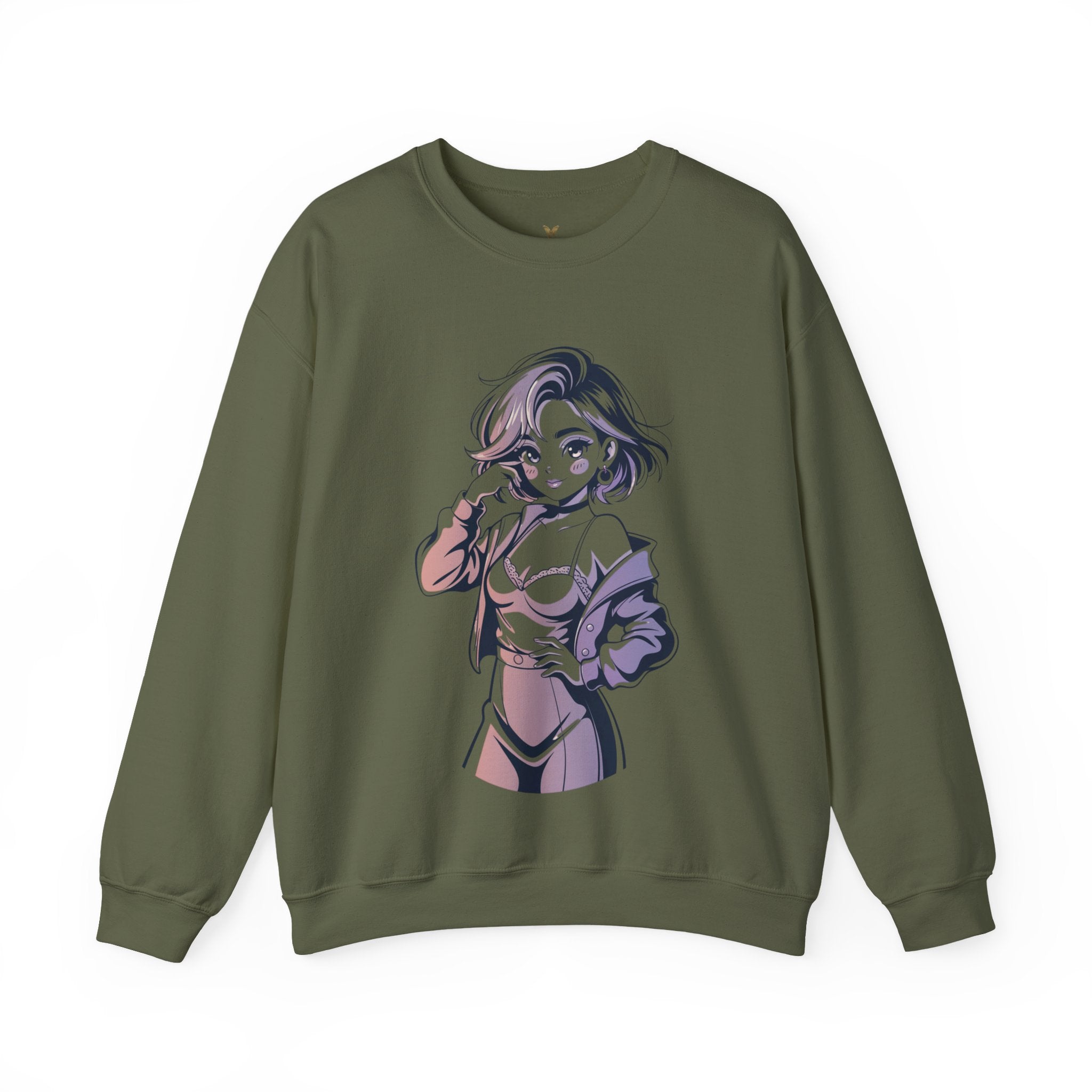 Stylish Anime-Inspired Unisex Crewneck Sweatshirt