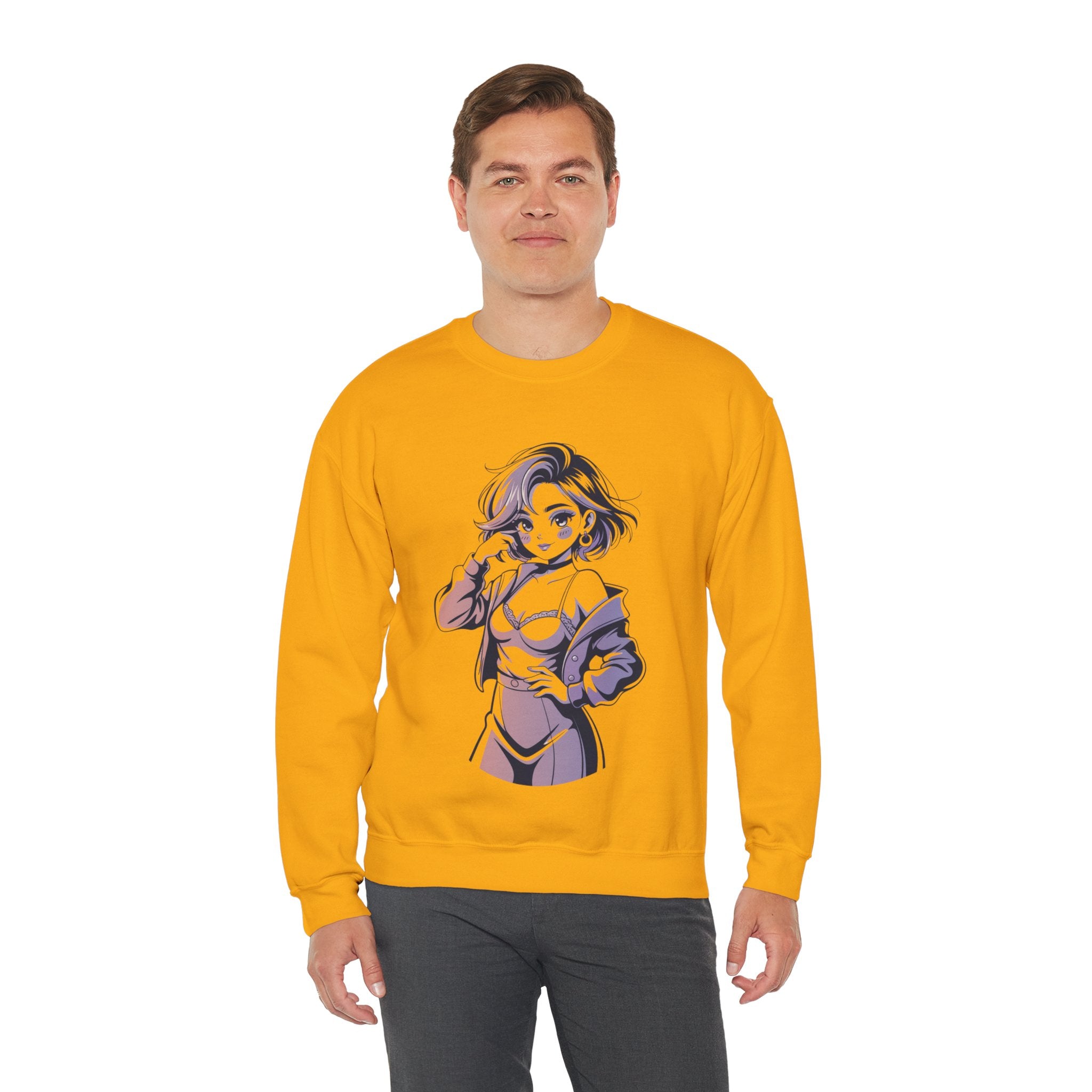 Stylish Anime-Inspired Unisex Crewneck Sweatshirt