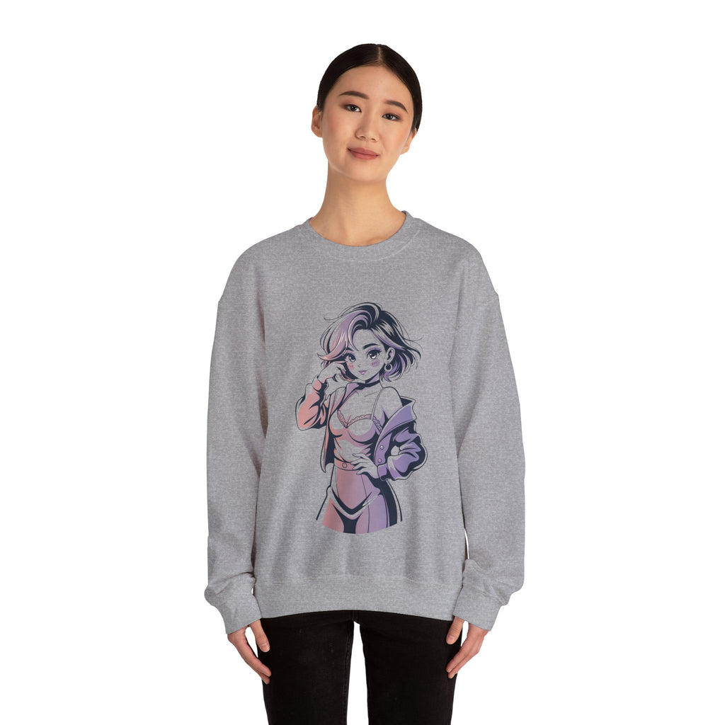 Stylish Anime-Inspired Unisex Crewneck Sweatshirt