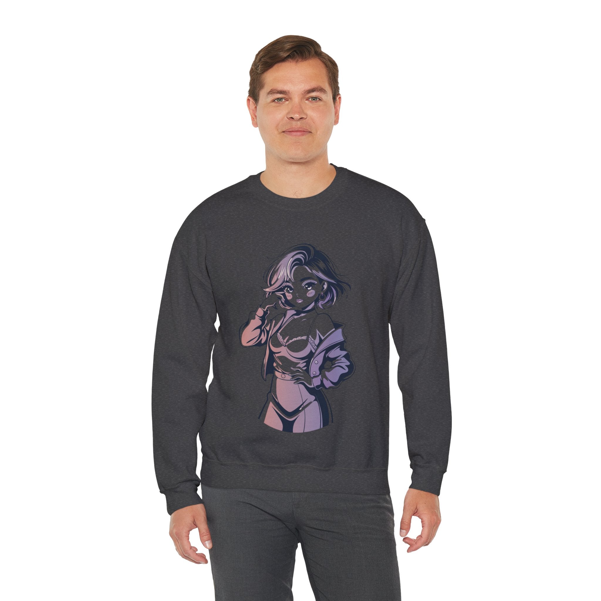 Stylish Anime-Inspired Unisex Crewneck Sweatshirt
