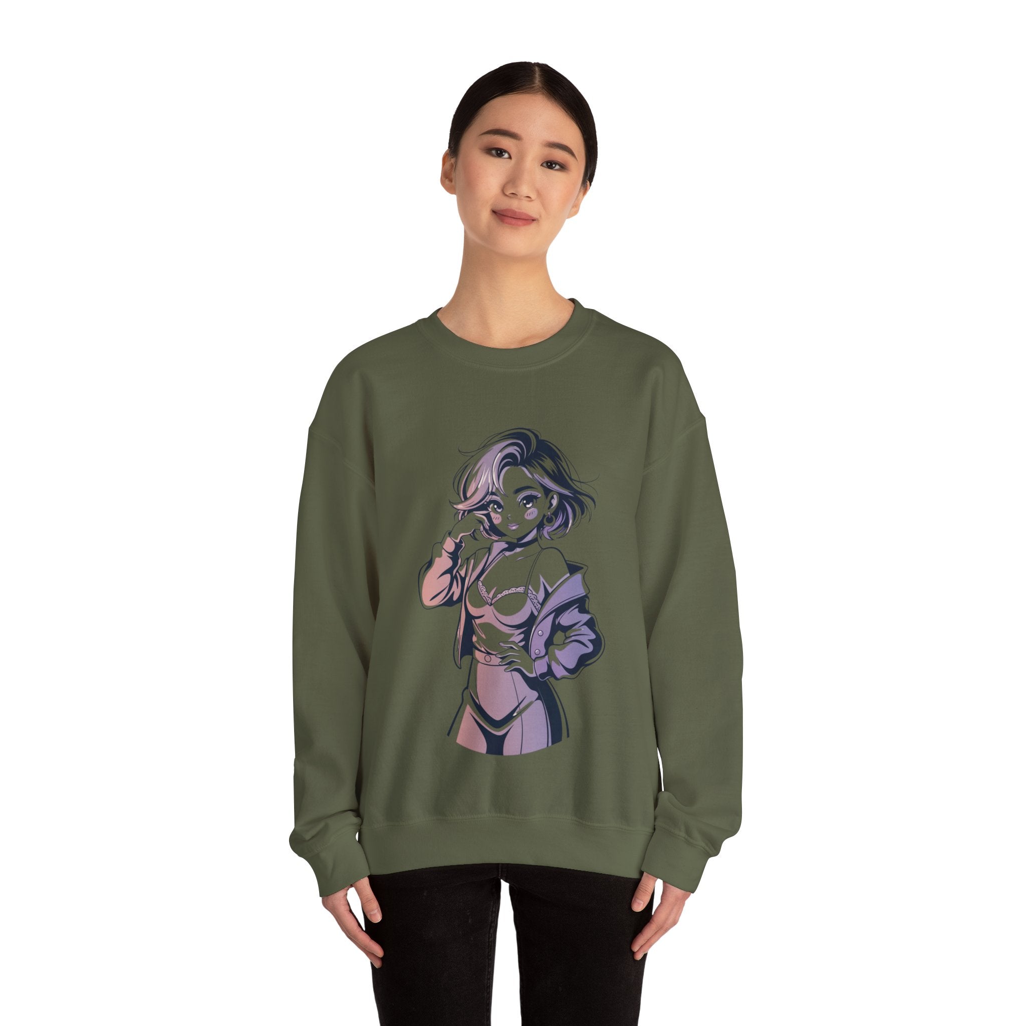 Stylish Anime-Inspired Unisex Crewneck Sweatshirt