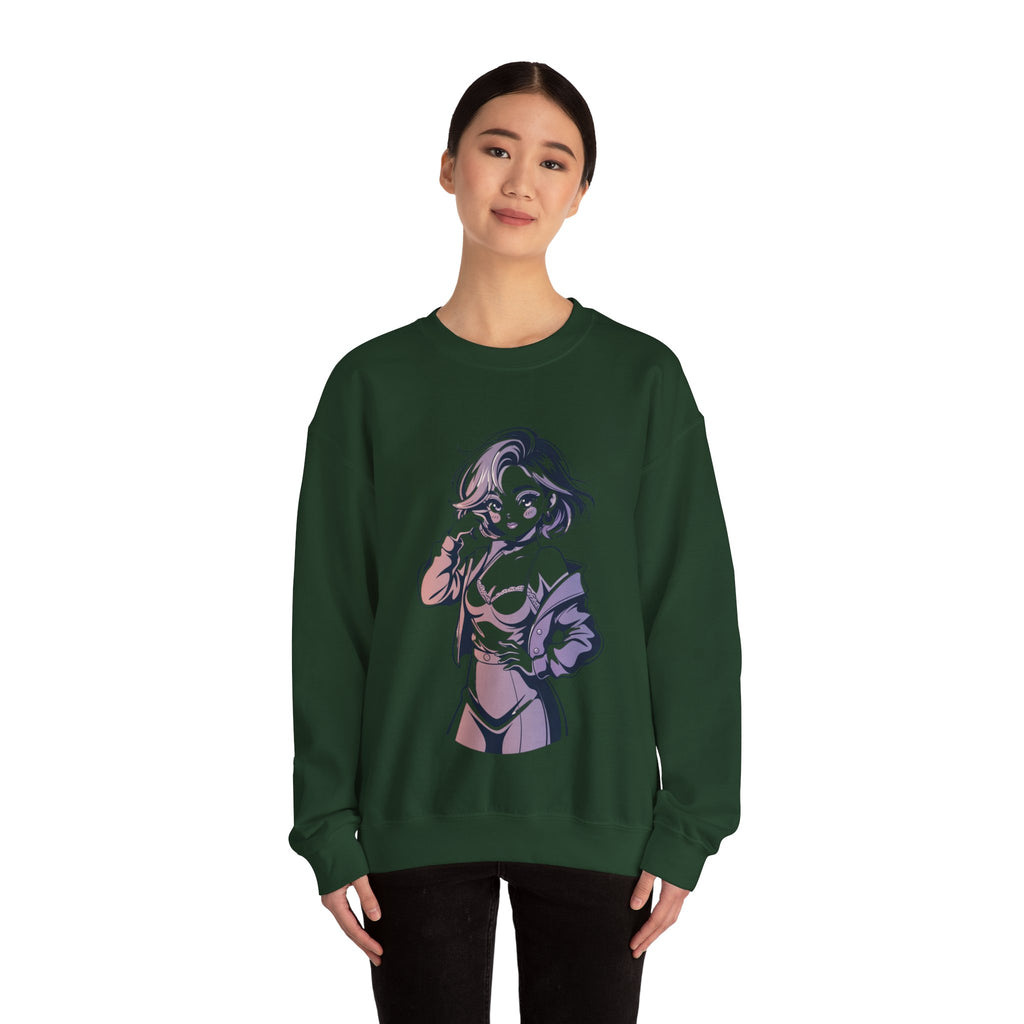 Stylish Anime-Inspired Unisex Crewneck Sweatshirt