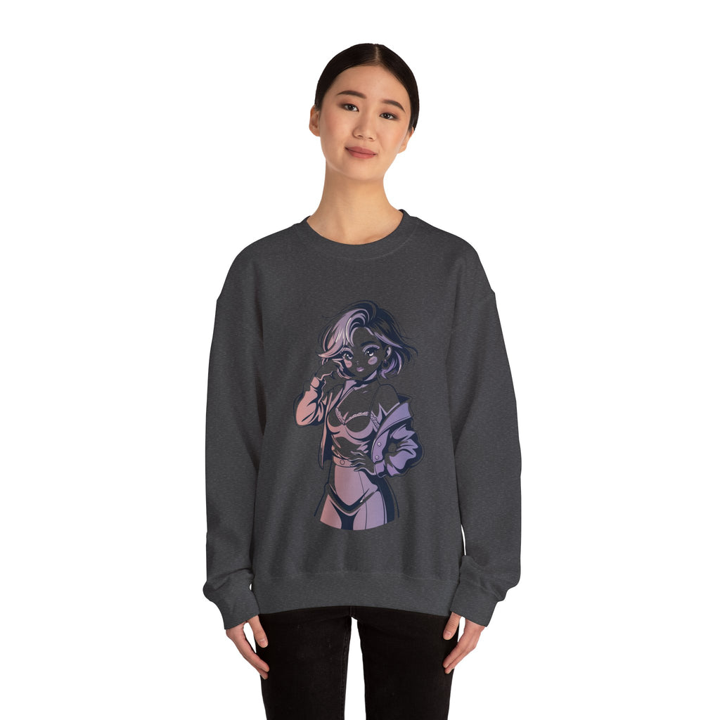 Stylish Anime-Inspired Unisex Crewneck Sweatshirt