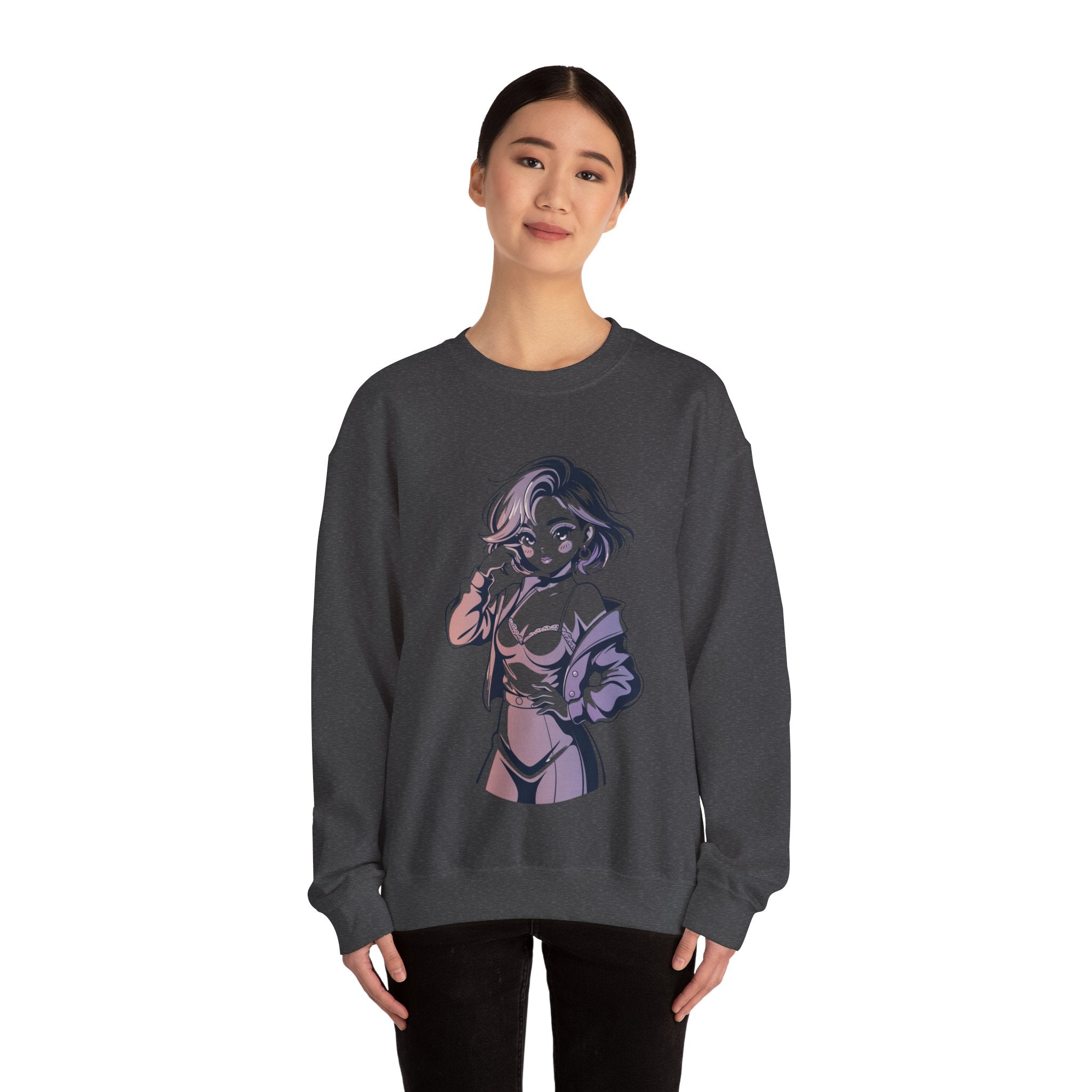 Stylish Anime-Inspired Unisex Crewneck Sweatshirt
