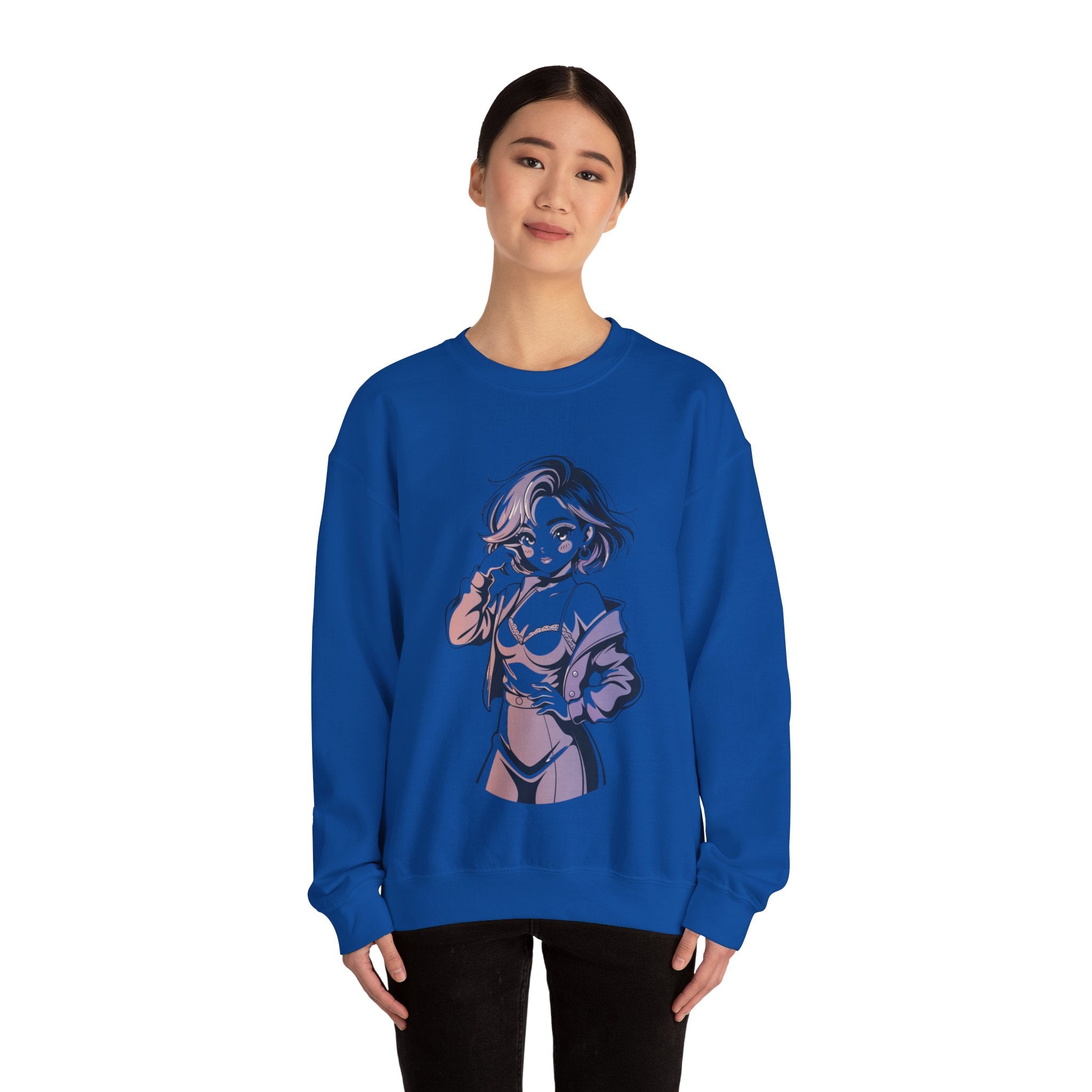 Stylish Anime-Inspired Unisex Crewneck Sweatshirt